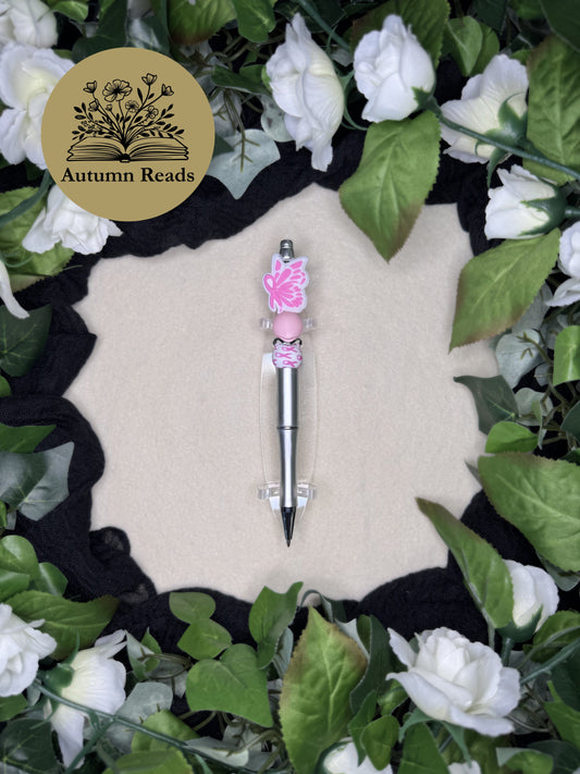 Breast Cancer Wing Beaded Ballpoint Pen