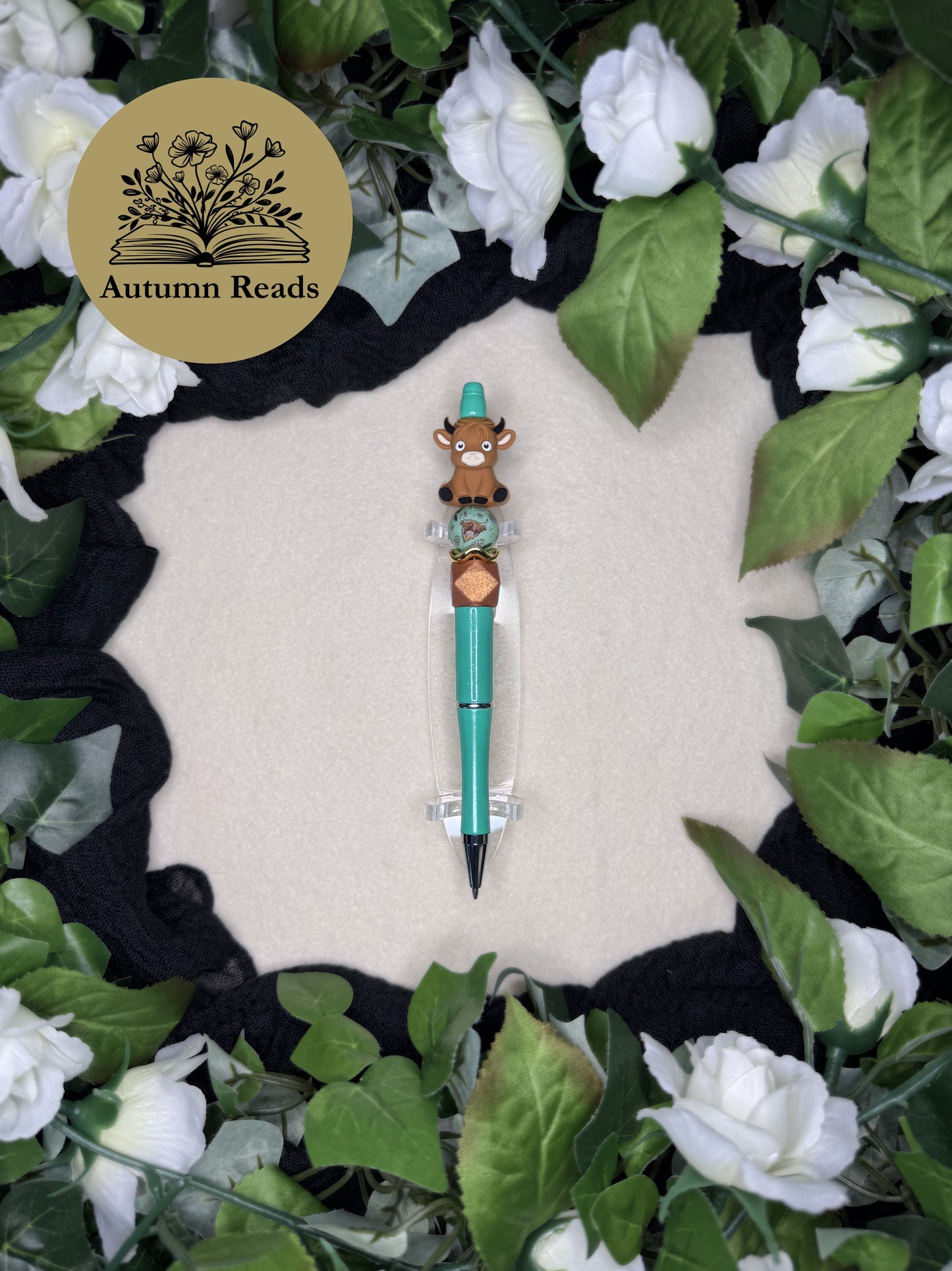 Highland Cow Beaded Ballpoint Pen