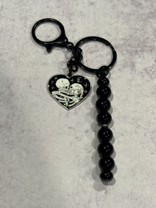 Dark Romance Beaded Keychain