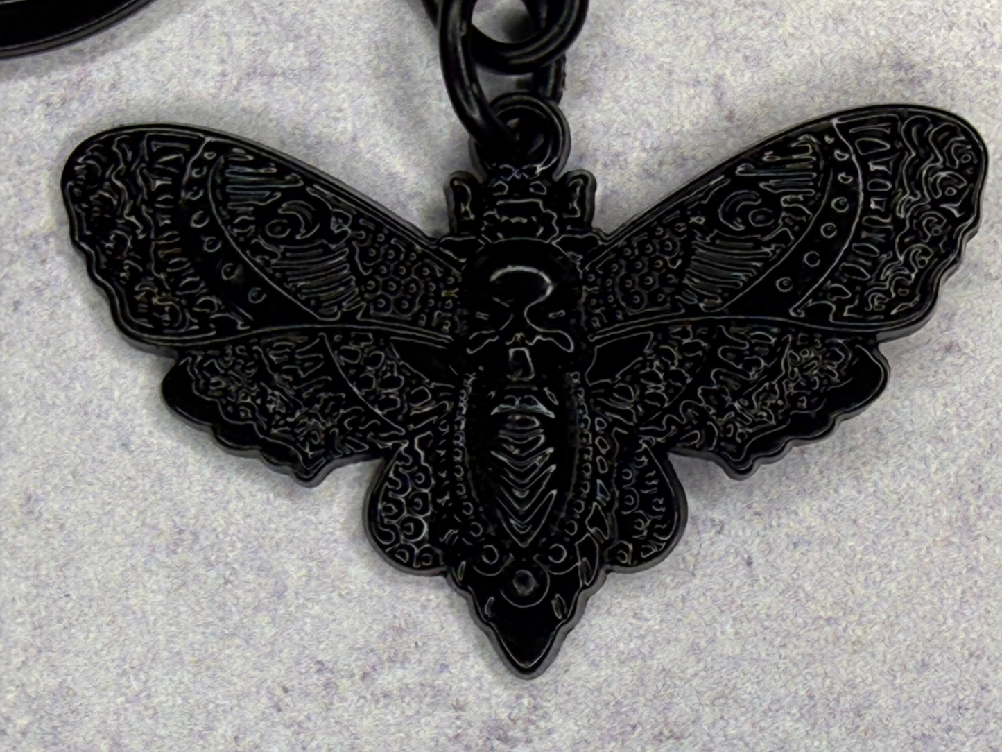 Skull Moth Beaded Cup Handle Accessory