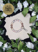 Becca’s Out for a Walk handmade beaded keychain with neutral beads and warm metallic accents by Autumn Reads LLC
