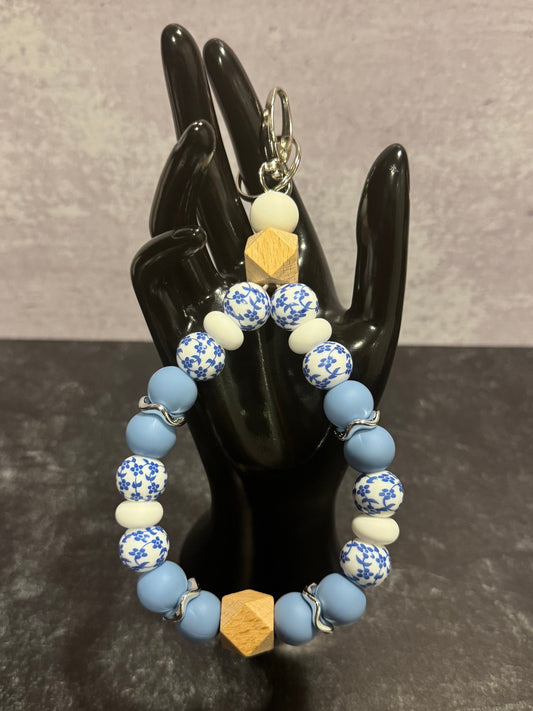 Blue Blossom Keychain