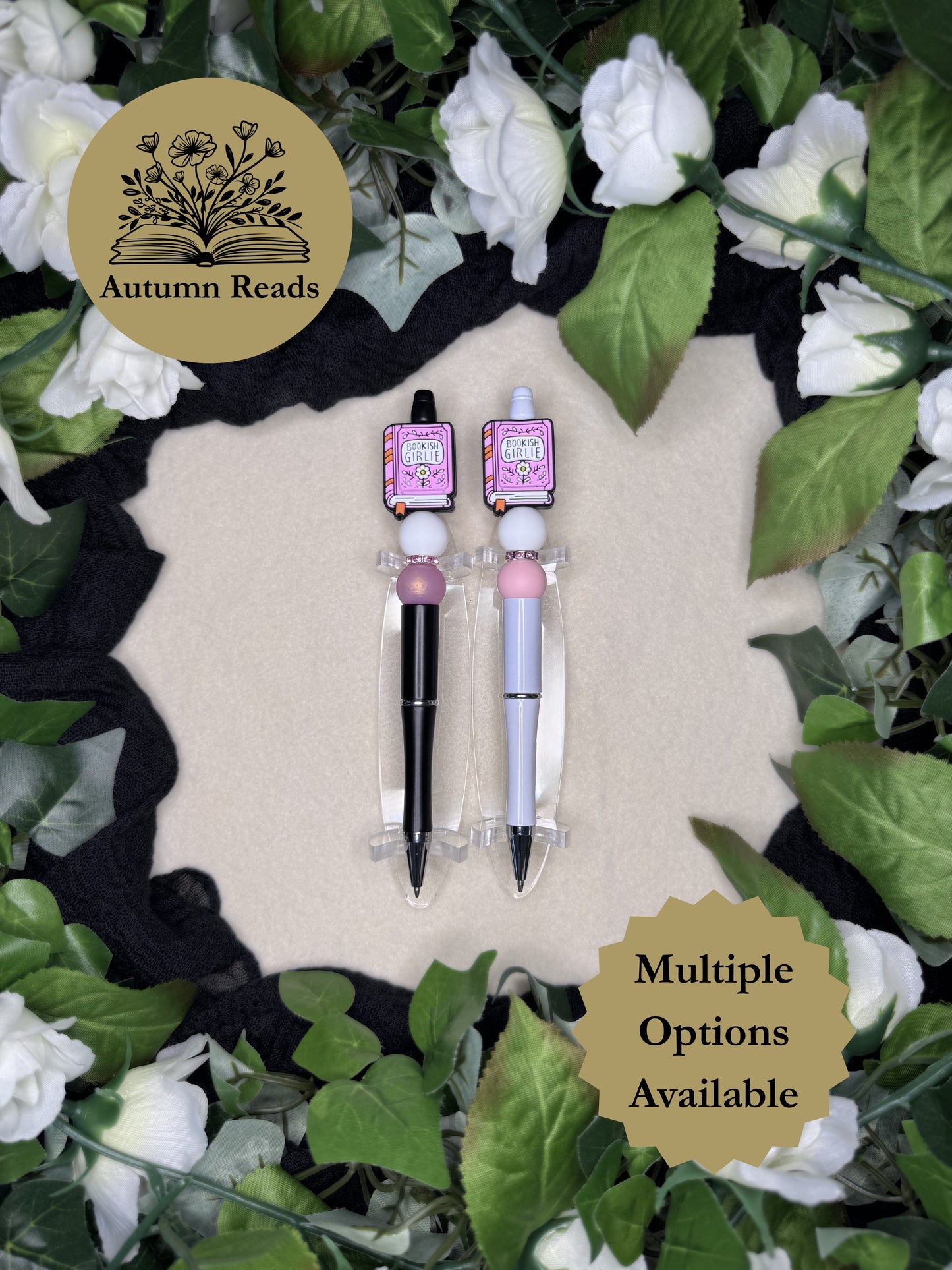 Bookish Girlie Beaded Ballpoint Pen