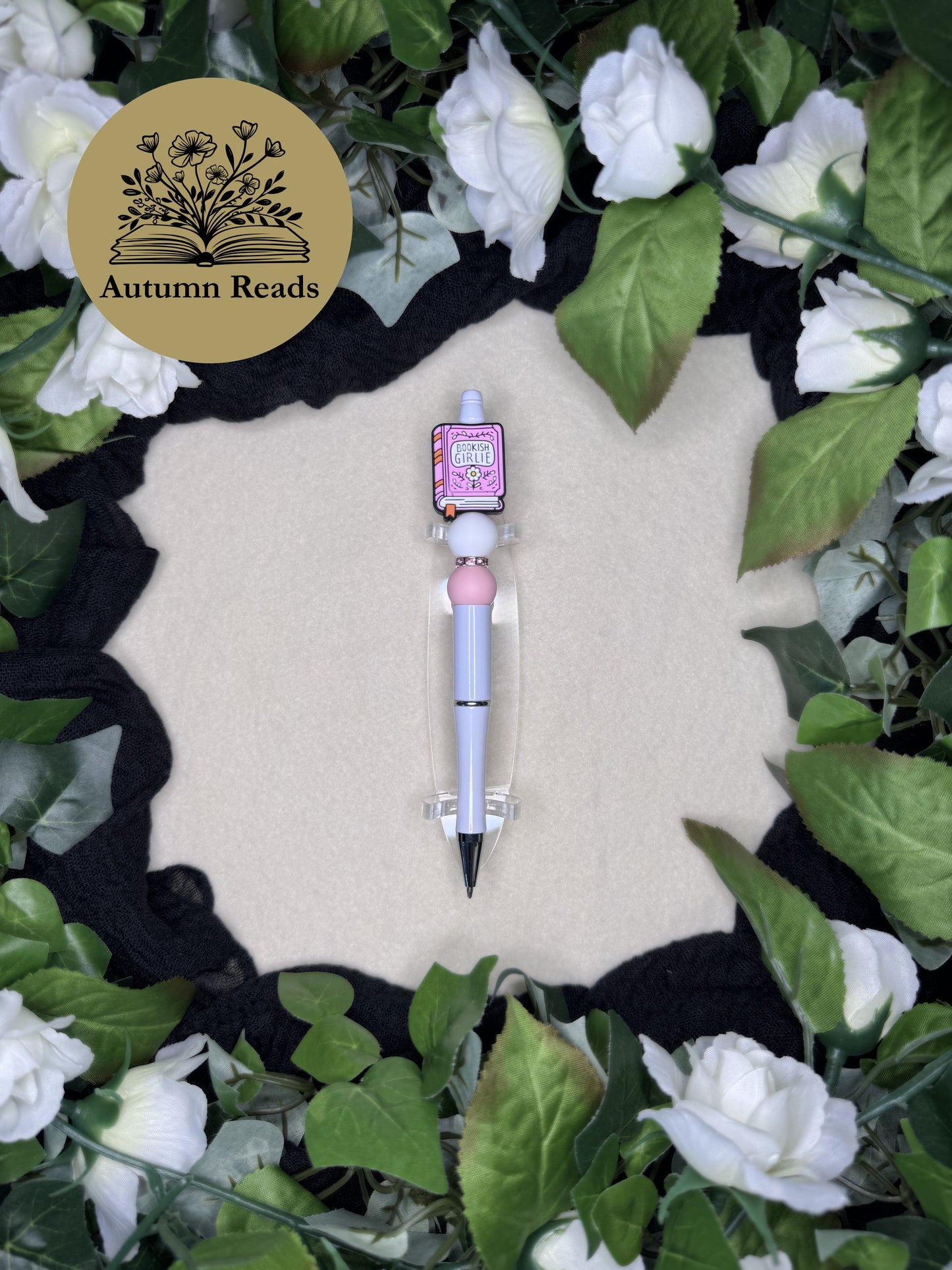 Bookish Girlie Beaded Ballpoint Pen