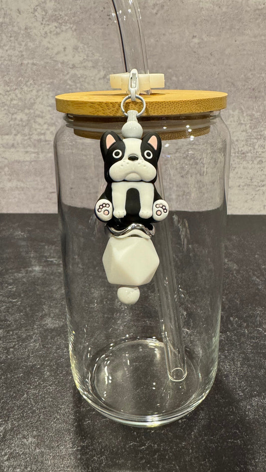 Boston Terrier Straw Buddy