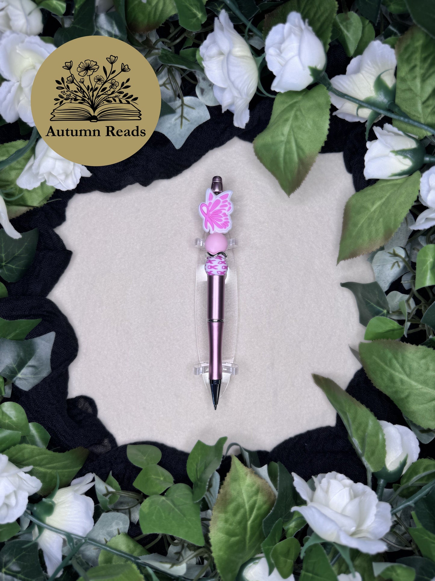 Breast Cancer Wing Beaded Ballpoint Pen