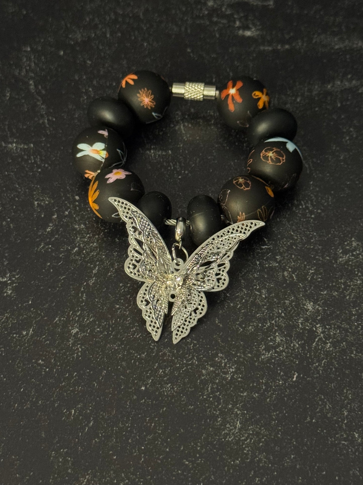 Butterfly Beaded Cup Handle Accessory