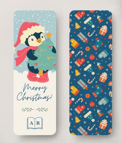 Christmas Penguin Bookmark