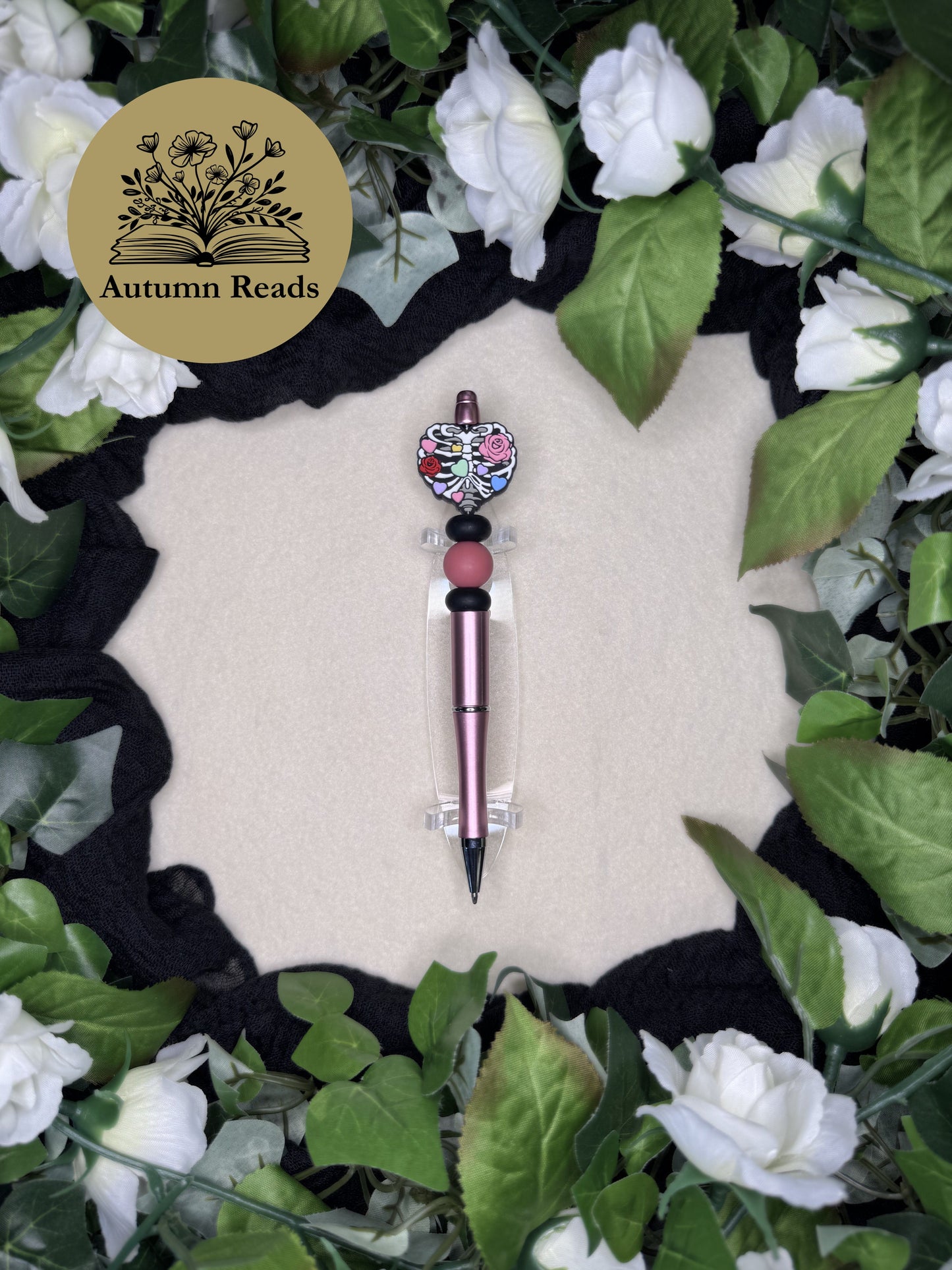 Dark Romance Beaded Ballpoint Pen