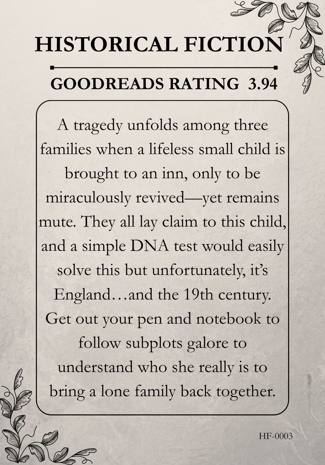 Historical Fiction #3