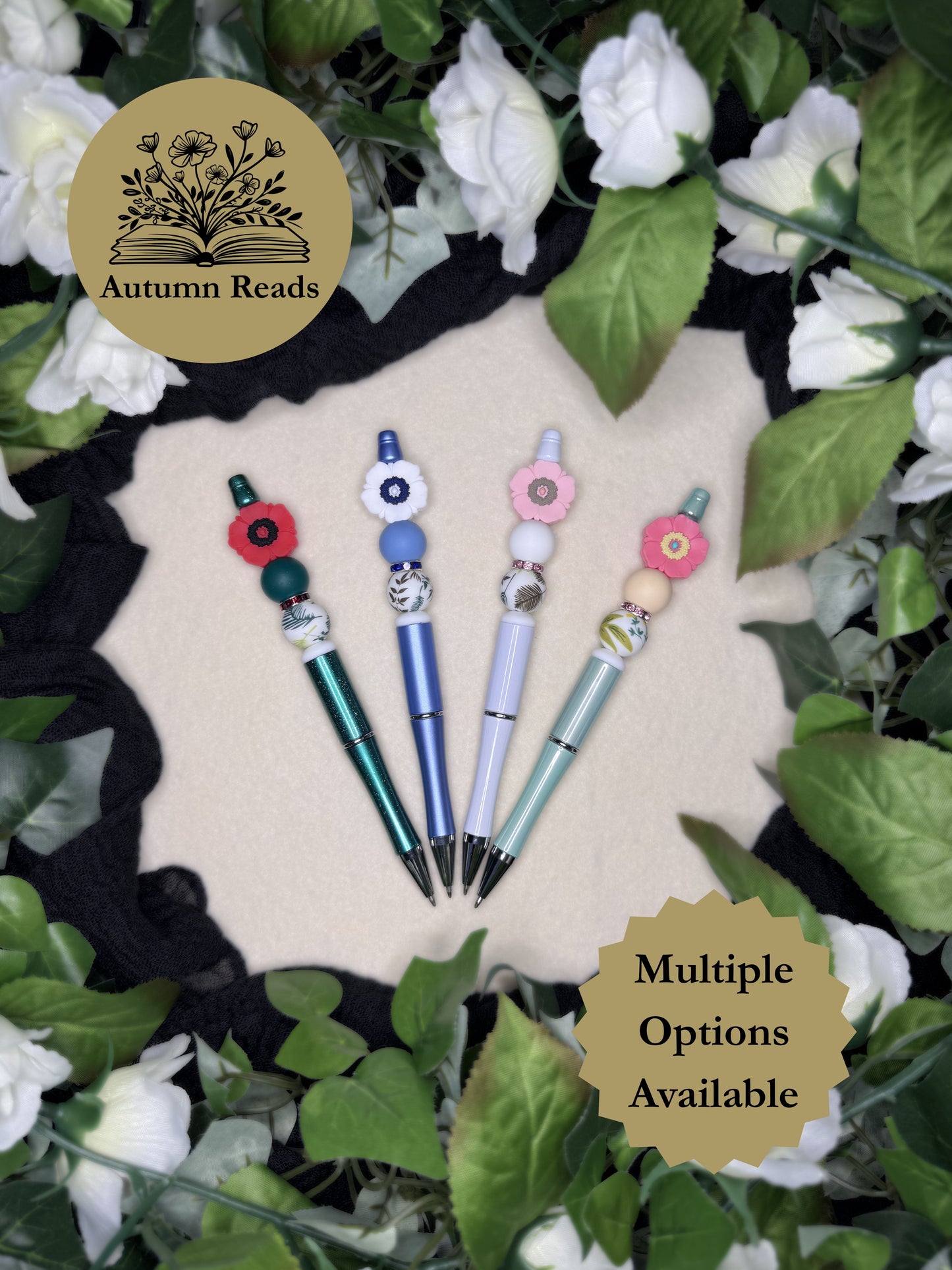 Poppy Beaded Ballpoint Pen