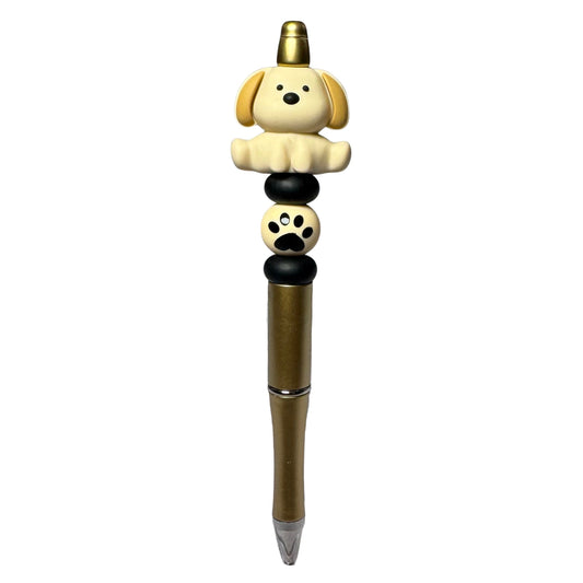 Puppy Dog Beaded Ballpoint Pen