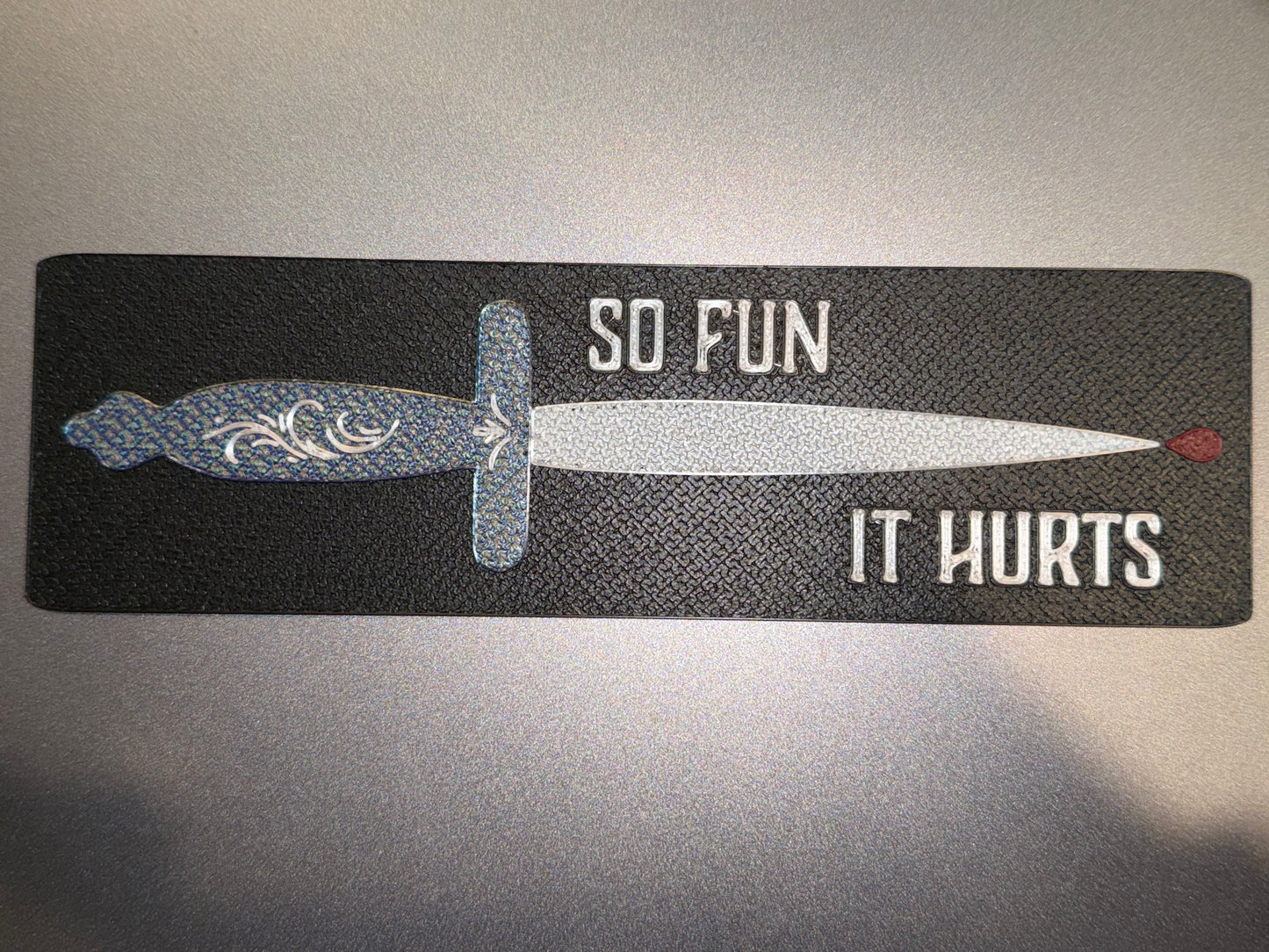 Desperado Club Knife (So Fun It Hurts) 3D Printed Bookmark